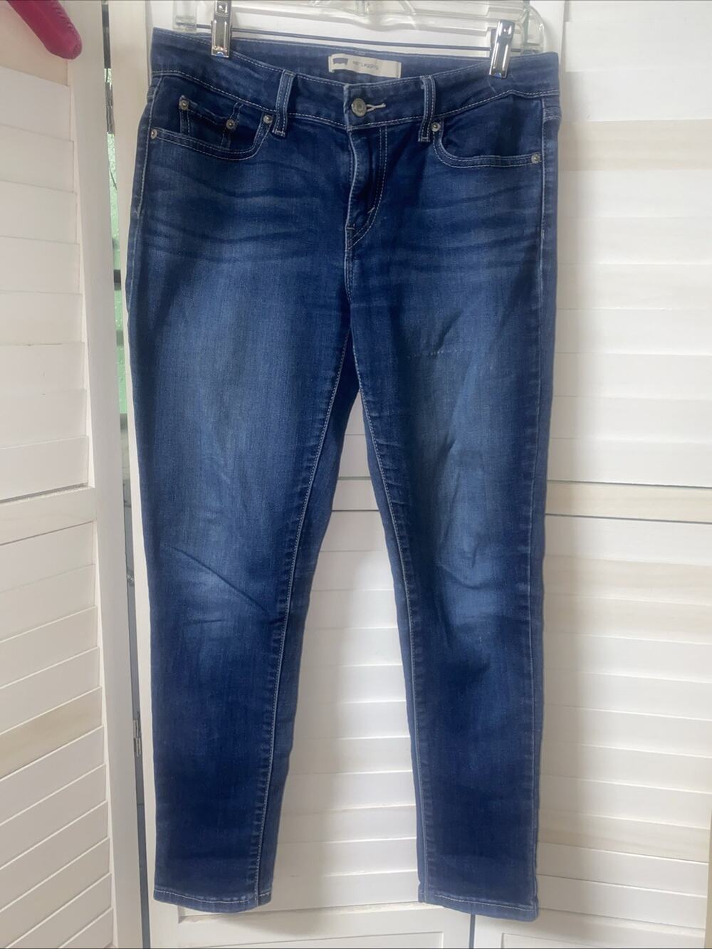 Levis 535 Women’s Legging Size 11S Blue Dark Wash 5-Pockets Skinny Stretch Jeans